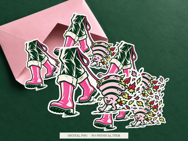 Walking the Wi Fi displayed on an envelope with a green background. Digital mockup, no physical item included.