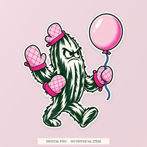 Armadura de globo de cactus PNG, imágenes prediseñadas caprichosas, descarga digital transparente imagen 1