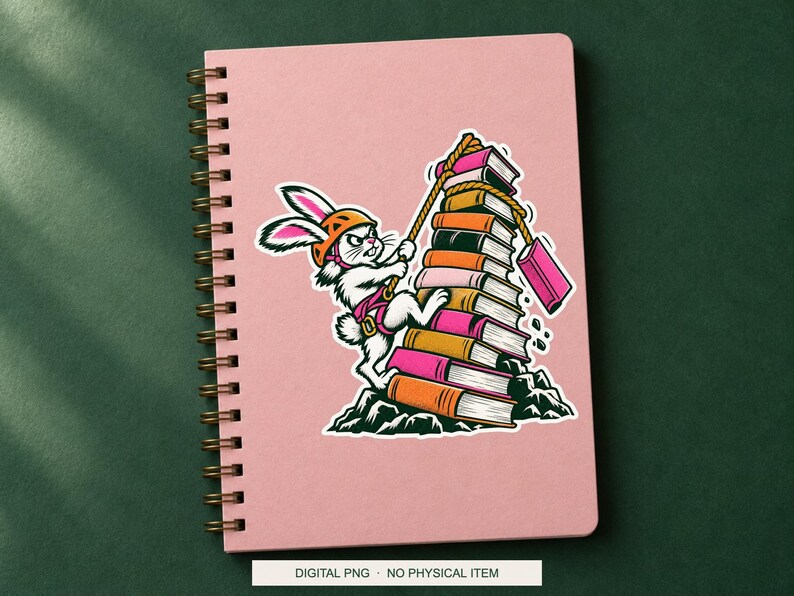 Lucky Somewhere Unread Book Avalanche digital PNG artwork shown in a styled preview. One design. Digital download only, no physical item.