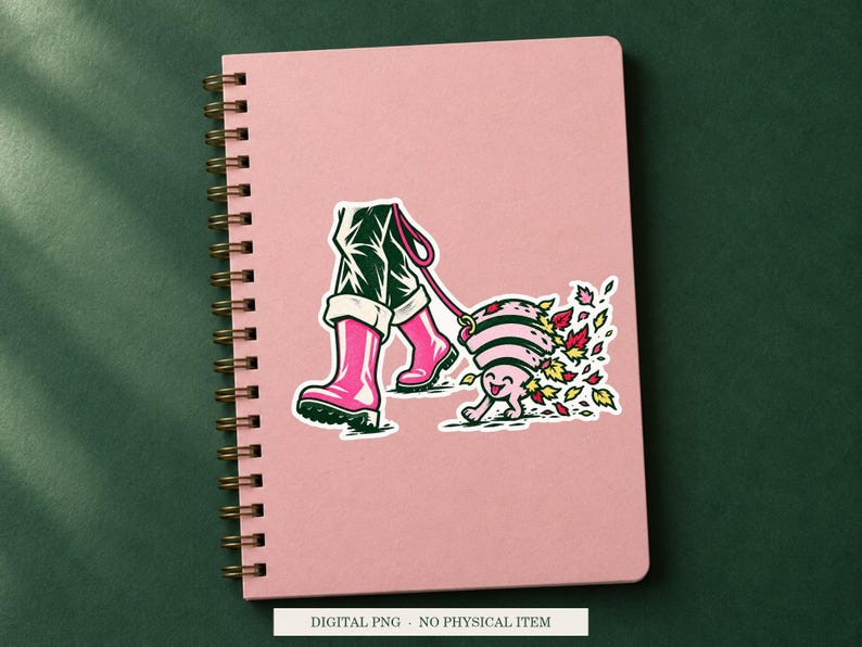 Walking the Wi Fi displayed on a notebook. Digital mockup showing a creative use for the PNG.