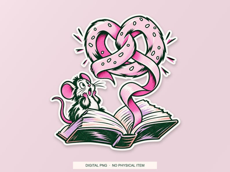 Lucky Somewhere Plot Twist Pretzel digital PNG artwork shown in a styled preview. One design. Digital download only, no physical item.