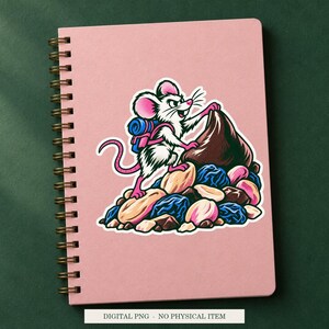 Trail Mix Expedition displayed on a notebook. Digital mockup showing a creative use for the PNG.