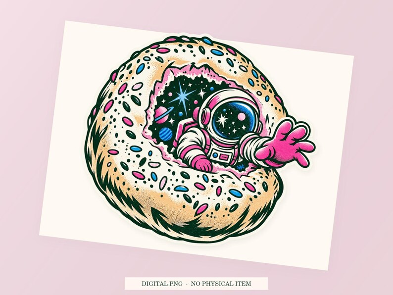 Bagel Portal close view showing the pink and green artwork and white outline.