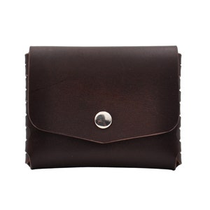 Cartera de cuero sin costuras para tarjetas de crédito para hombre/monederos de cuero minimalistas