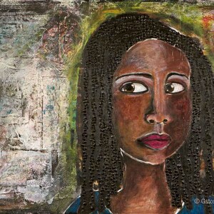 African American Woman Art Print Expecting Grace image 1