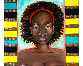 African American Woman, I am Enough, Original Painting