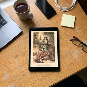 A Christmas Carol Art Print, Ghost of Christmas Present, Victorian Christmas Wall Art, Charles Dickens Gift 画像 9