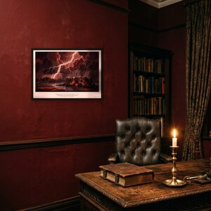 Blood Meridian Art Print, The Judge in the Storm: Cormac McCarthy Gothic Western Wall Art, Judge Holden Desert Poster, Gift for Him image 12