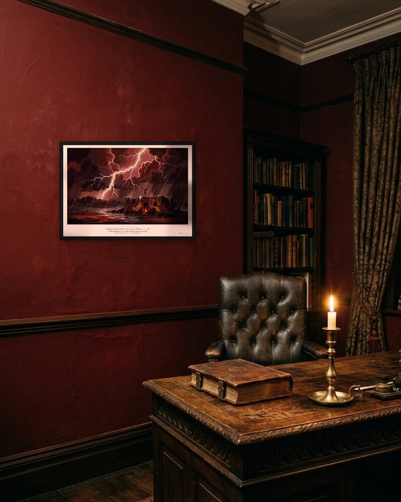 Blood Meridian Art Print, The Judge in the Storm: Cormac McCarthy Gothic Western Wall Art, Judge Holden Desert Poster, Gift for Him image 12