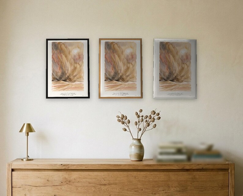 Dune Poster Art Print, Frank Herbert Arrakis Sandstorm Watercolour Wall Art, Sci Fi Book Lover Gift image 6