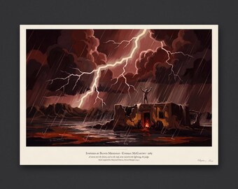 Blood Meridian Art Print, The Judge in the Storm: Cormac McCarthy Gothic Western Wall Art, Judge Holden Desert Poster, Gift for Him