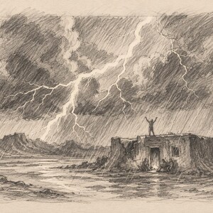 Blood Meridian Art Print, The Judge in the Storm: Cormac McCarthy Gothic Western Wall Art, Judge Holden Desert Poster, Gift for Him image 11