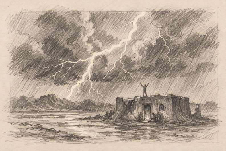 Blood Meridian Art Print, The Judge in the Storm: Cormac McCarthy Gothic Western Wall Art, Judge Holden Desert Poster, Gift for Him image 11