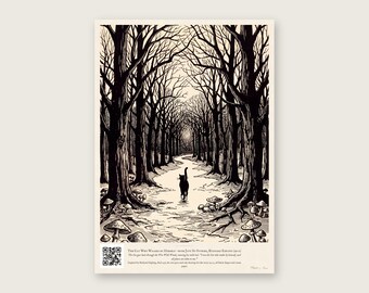 The Cat That Walked by Himself Print, Kipling Just So Stories Quote, Black and White Cat Art, Cat Owner Gift