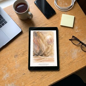 Dune Poster Art Print, Frank Herbert Arrakis Sandstorm Watercolour Wall Art, Sci Fi Book Lover Gift image 9