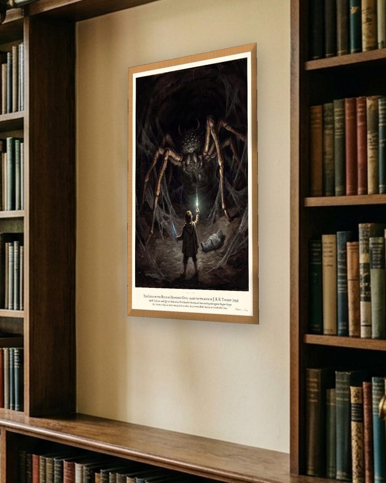 Frodo Print Shelob's Lair Wallpaper and Printable Wall Art, Lord of the Rings ...