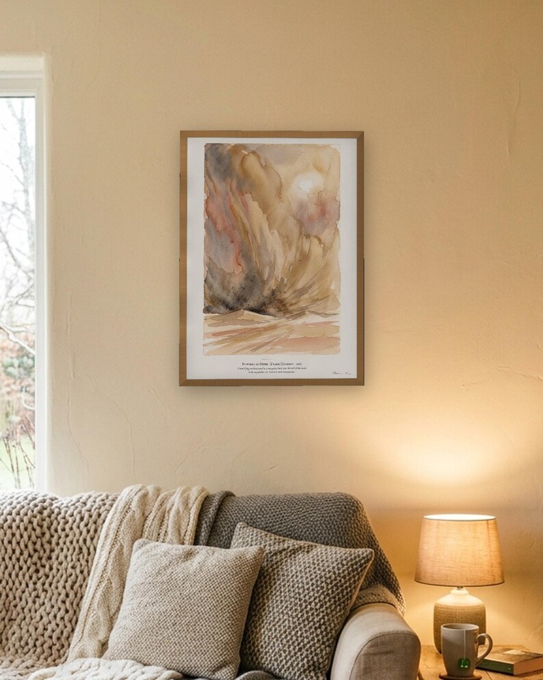 Dune Poster Art Print, Frank Herbert Arrakis Sandstorm Watercolour Wall Art, Sci Fi Book Lover Gift image 4