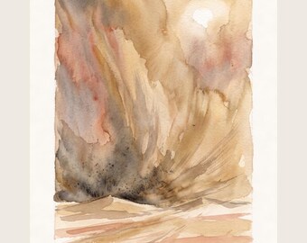 Dune Poster Art Print, Frank Herbert Arrakis Sandstorm Watercolour Wall Art, Sci Fi Book Lover Gift