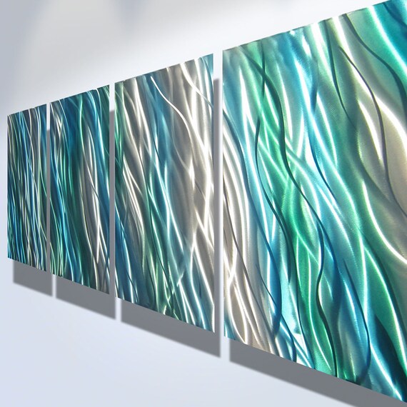 Metal Wall Art Decor Abstract Contemporary Modern Aluminum Image 0