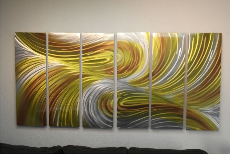Contemporary Modern Decor Original Lighthouse Silver 36 Abstract Metal Wall Art
