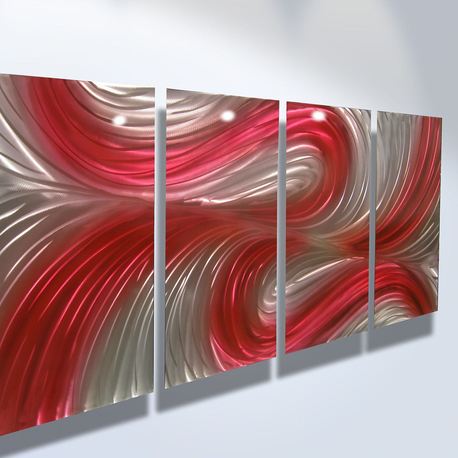 Metal Wall Art Aluminum Decor Abstract Contemporary Modern Etsy