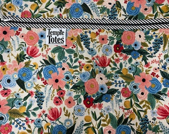 TempleTotes LDS Temple Bag  -  Blue Posies