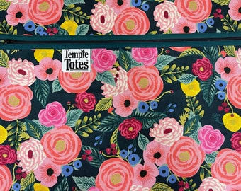 TempleTotes LDS Temple Bag  -  English Garden (Navy)