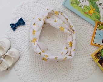 Floral Toddler Infinity Scarf - Floral Eyelet Infinity Scarf - Children's Infinity Scarf