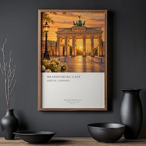 Brandenburger Tor Berlin Druck, Deutschland Reiseposter, Architektur-Wandbild