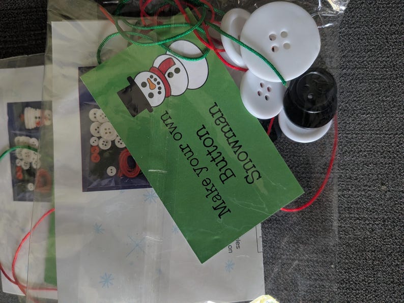 DIY Christmas Button Craft Kit | Santa, Angel, Tree, Snowman (stocking ...