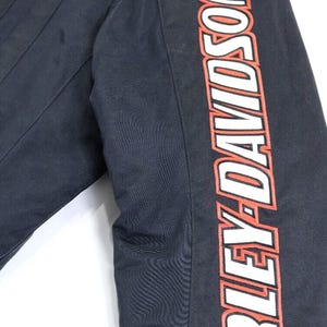 men's vintage harley davidson jacket XL black nylon Complete 98001-03VM zip bar shield water resistant riding warm cold insulated ride ready