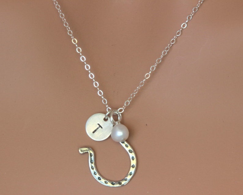 Horseshoe Necklace Personalized Lucky Horseshoe Custom Etsy