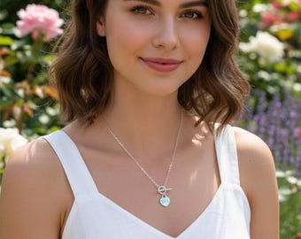 Sterling Silver Dog Paw Necklace: Heart Pendant, Pet Memorial Gift