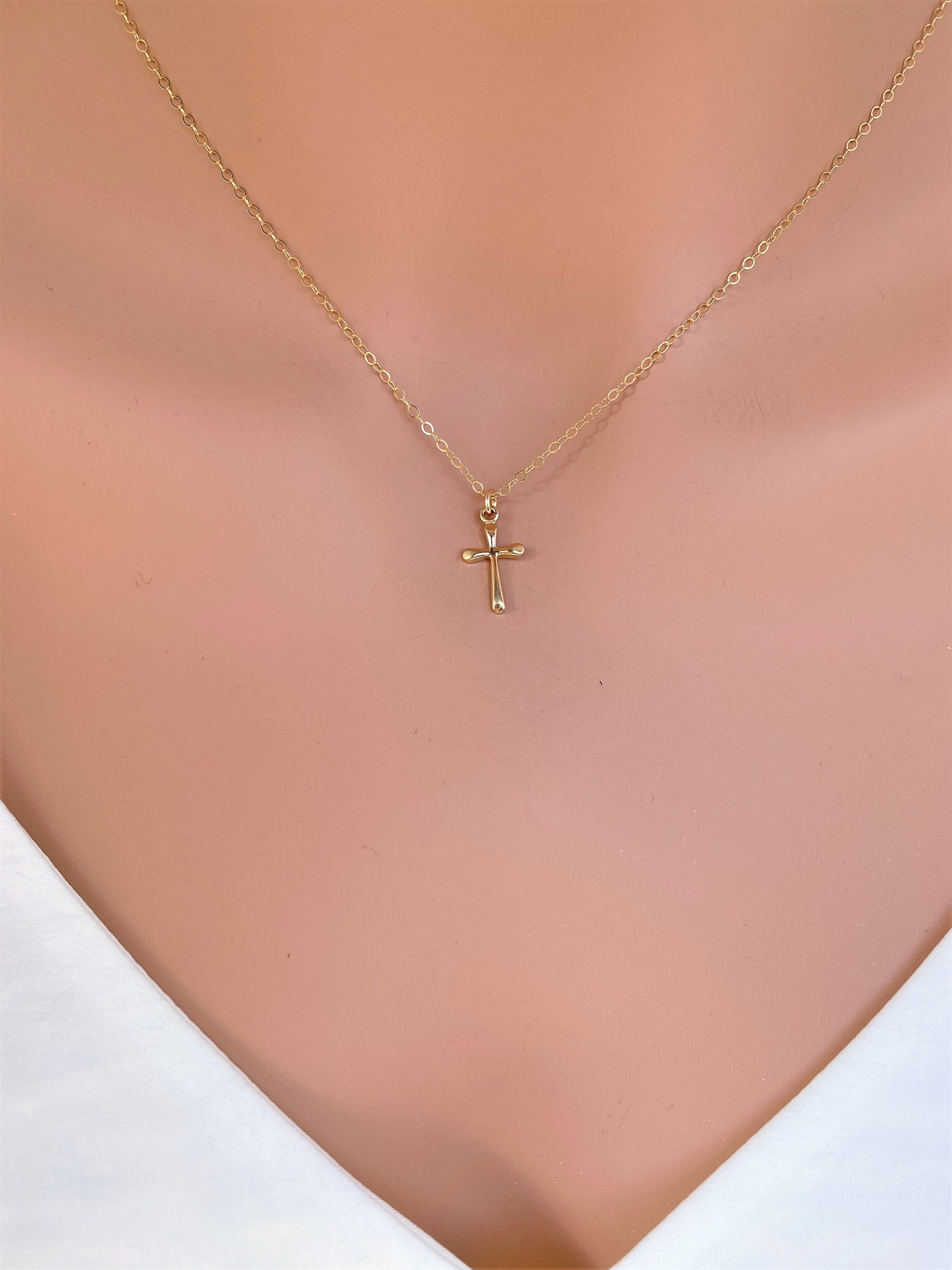 Celtic Gold Cross Pendant, Gold Cross Necklace by Proclamation Jewelry