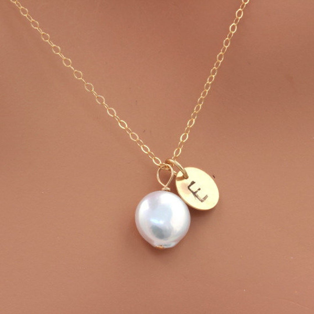 アクセサリー coin pearl necklace Personalized Coin Pearl Necklace - 14k Gold Fill/sterling