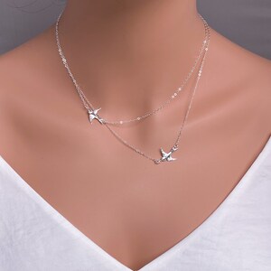 Download Bird Layered Necklace Set Sterling Silver 14k Gold Fill Etsy