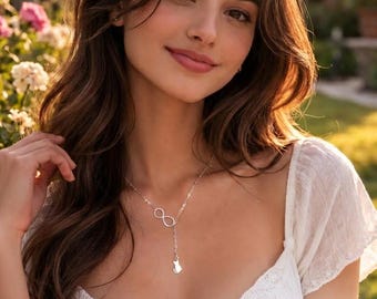 Sterling Silver Tiny Cat Infinity Necklace, Dainty Animal Lover Pendant