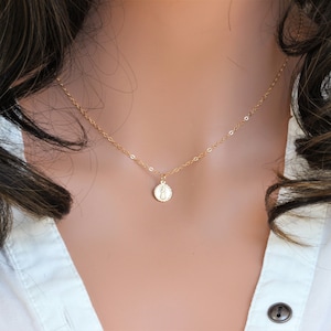 Mini Lady Guadalupe Necklace: 14k Gold Filled Virgin Mary Medallion