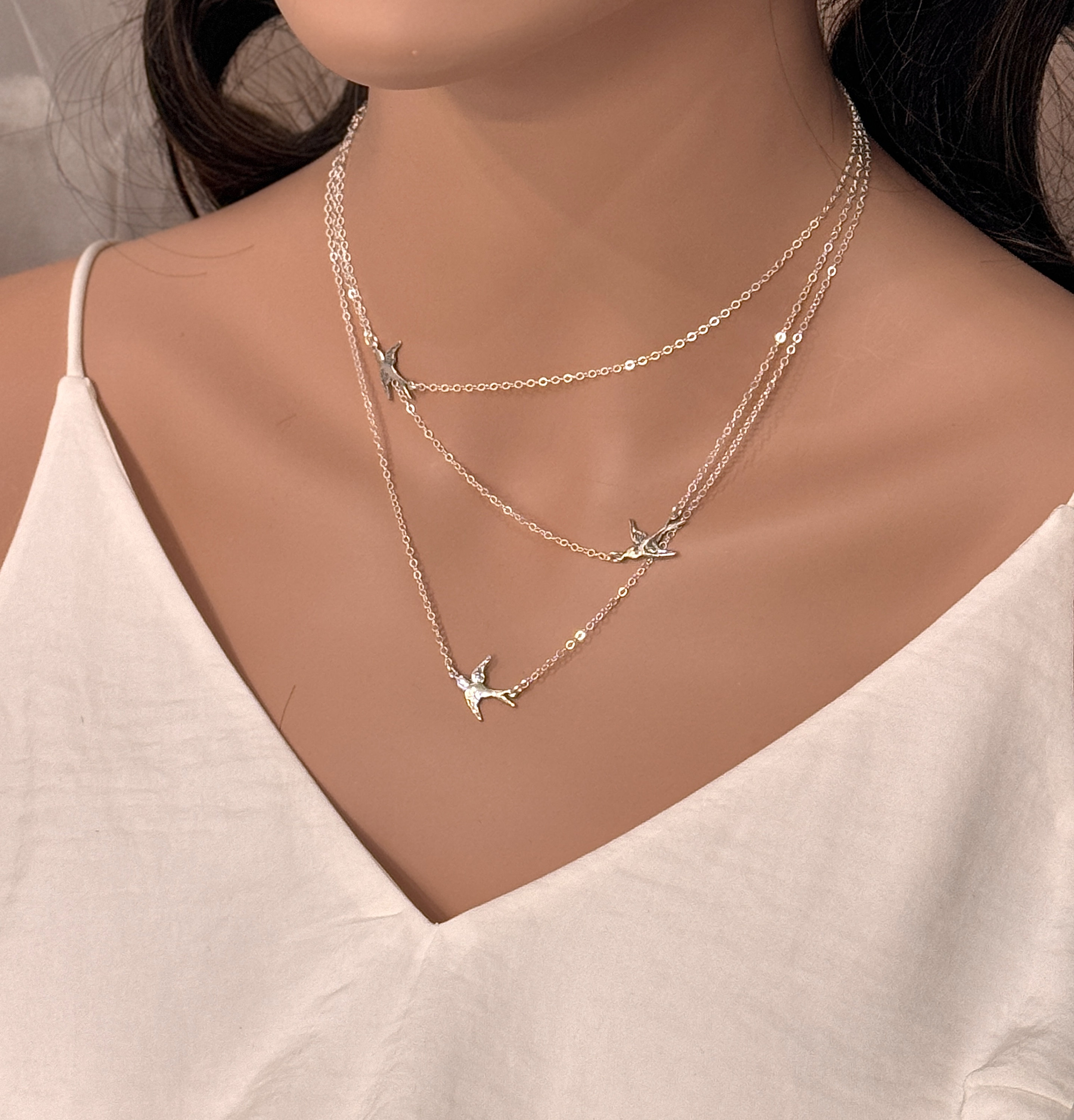 ネックレス・ペンダント LAZY DAWN pendant layered chain necklace Double Pendant Layered Necklace Womens Fashion Jewelry 25-4