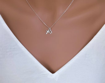 Star of David with Cross Necklace: Sterling Silver Messianic Jewelry