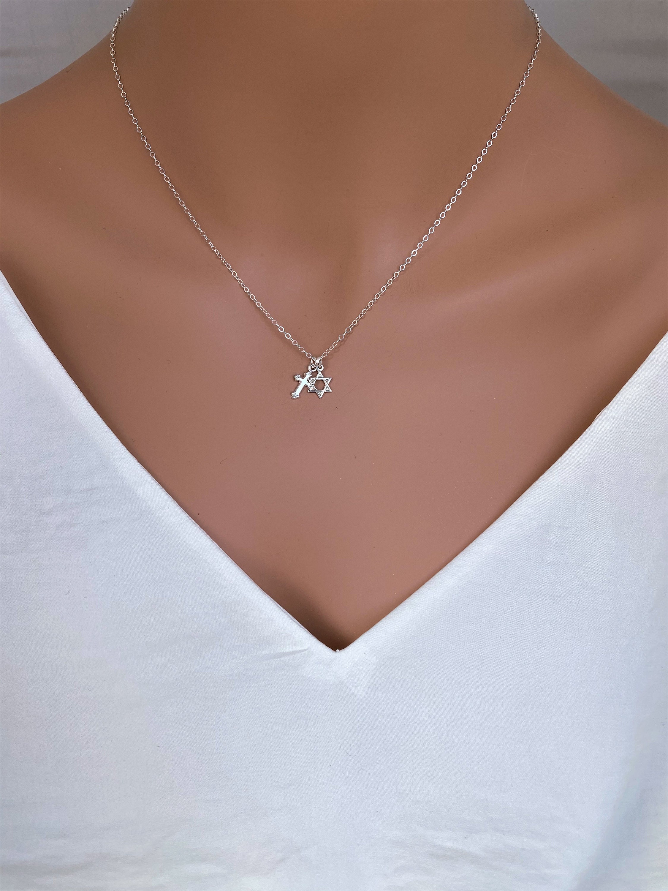 Argento Sterling Stella di David Catenina Ciondolo / Ciondolo,Fatto IN Argento Sterling Stella di David Catenina Ciondolo / Ciondolo,Fatto IN