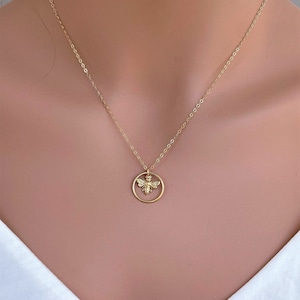 Bumble Bee Necklace: Sterling Silver & Gold Quinceanera Gift