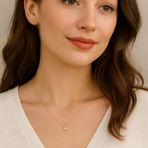 Dainty 14k Gold Filled Starfish Necklace: Beach Jewelry