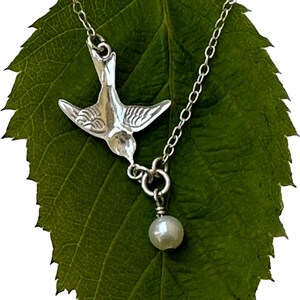 Confirmation gifts for teen girls, Confirmation sponsor gift, Sterling Silver / 14k Gold filled Bird Necklace, Confirmation favorsNecklace image 3