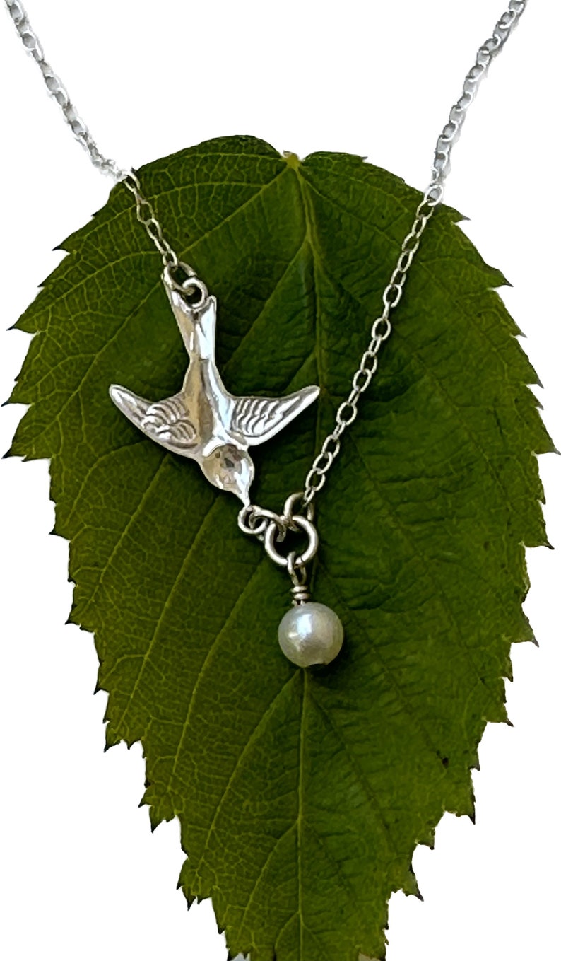 Cadeaux de confirmation pour adolescentes, cadeau de confirmation pour les sponsors, collier oiseau en argent sterling/or 14 carats, cadeaux de confirmation image 3