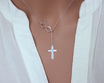 Kreuz Halskette mit für Tochter usw. Geschenk für Mädchen Taufe Tag 