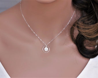 Kompass Halskette Schmuck, Abschluss Geschenk für Sie, Reise Schmuck Geschenk, Beste Freunde Geschenk, Freundschaft, Fernweh Schmuck Sterling Silber.