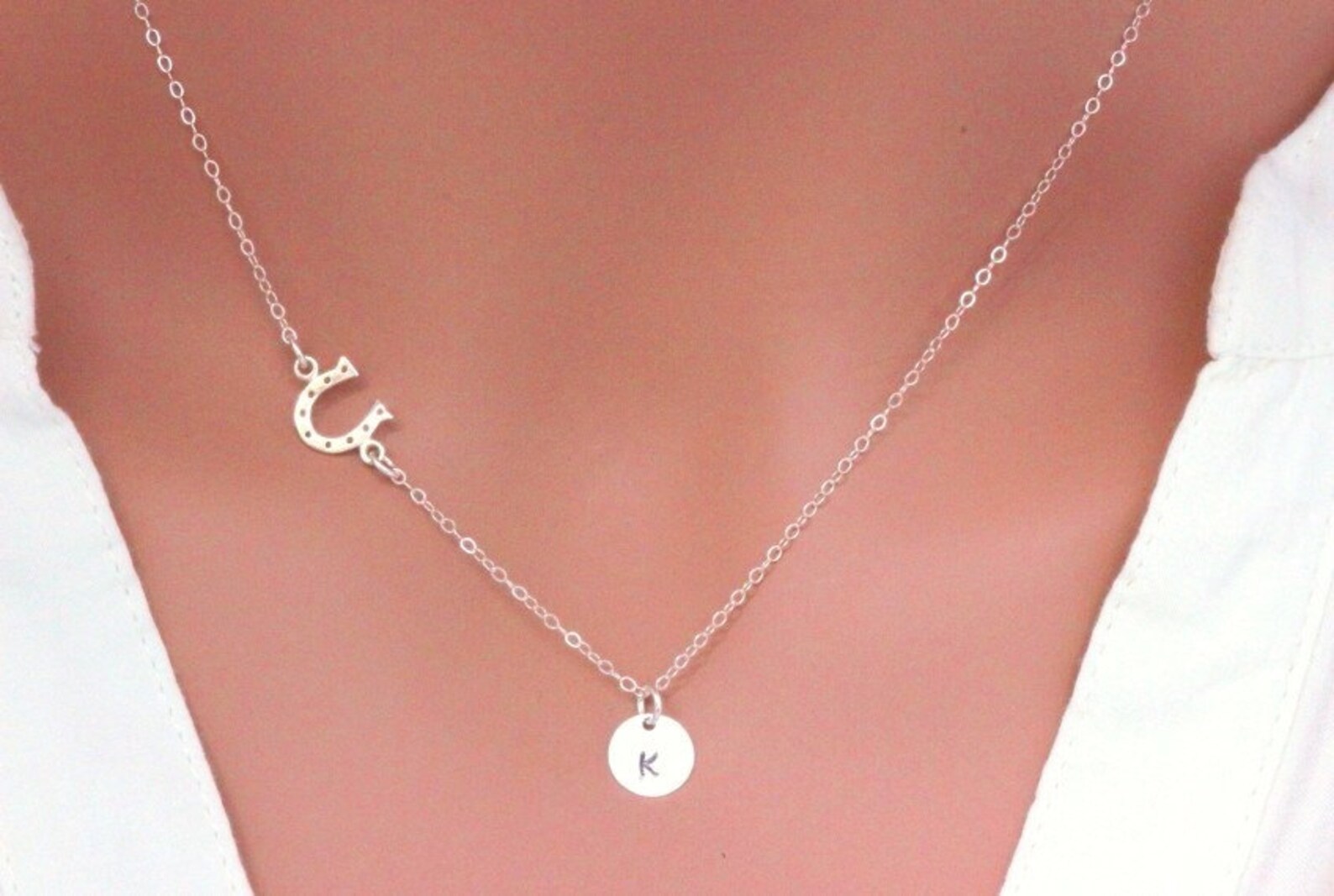 Sterling silver Horseshoe necklace Gradulation Gifts Etsy