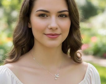 Sterling Silver Dove Necklace: Pearl Confirmation Gift