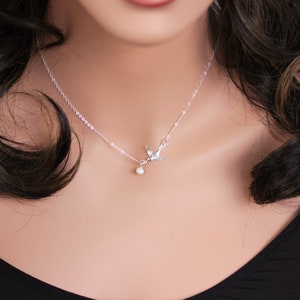 Cadeaux de confirmation pour adolescentes, cadeau de confirmation pour les sponsors, collier oiseau en argent sterling/or 14 carats, cadeaux de confirmation image 9